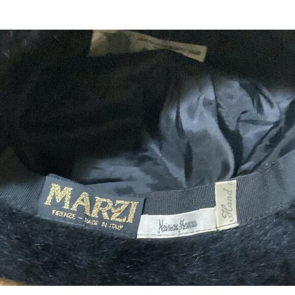 Marzi Hat, Neiman Marcus, Handmade in Italy, Rabbit Hair, Vintage Y2K - Picture 4 of 5